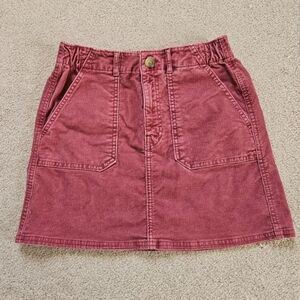 Corduroy mini skirt